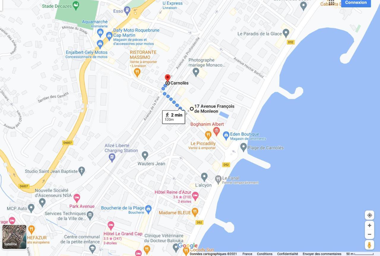 Chaleureux Studio, 200M De La Plage, Parking, Wifi Roquebrune-Cap-Martin Exterior foto